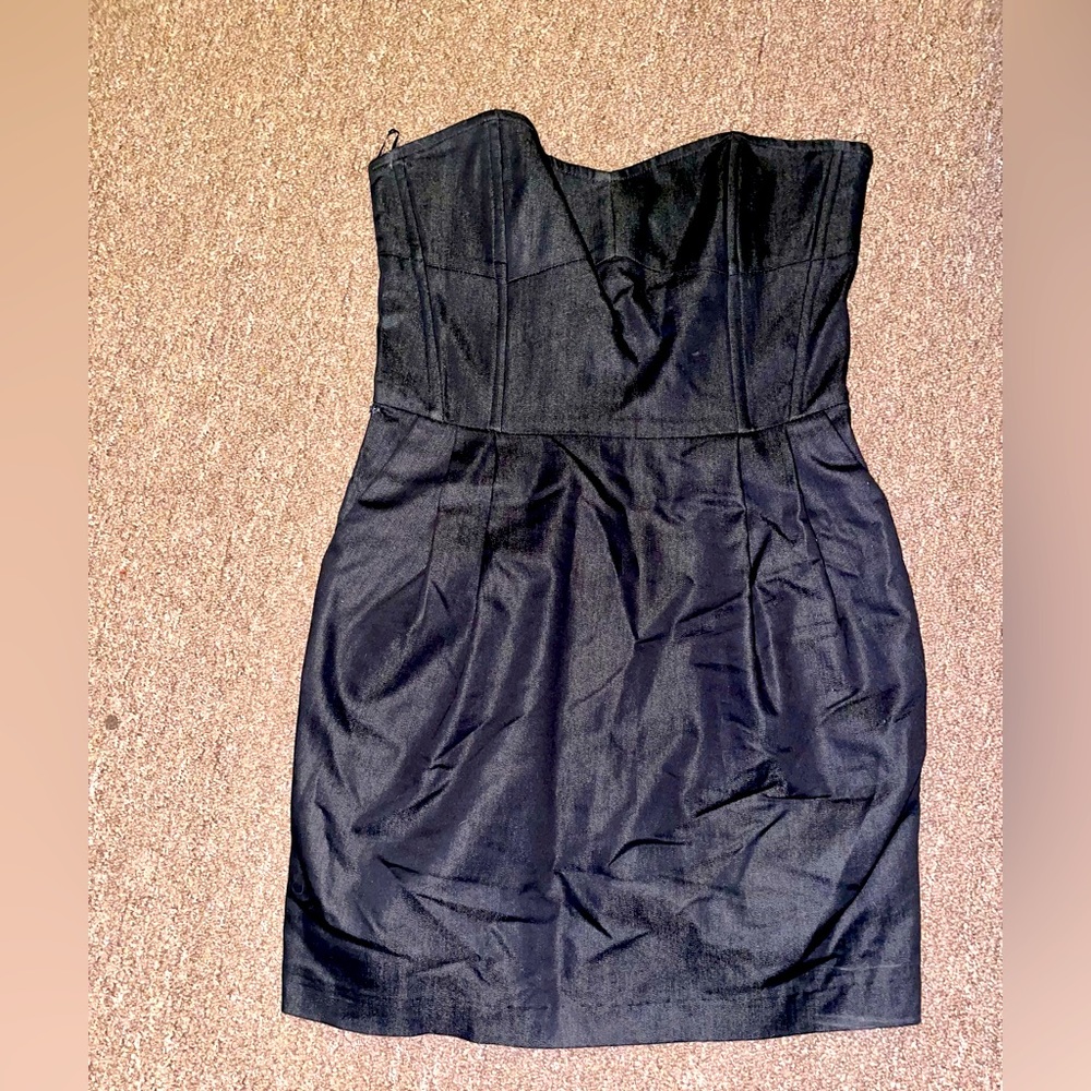 Necessary Objects Strapless Pleated Mini Dress - image 1